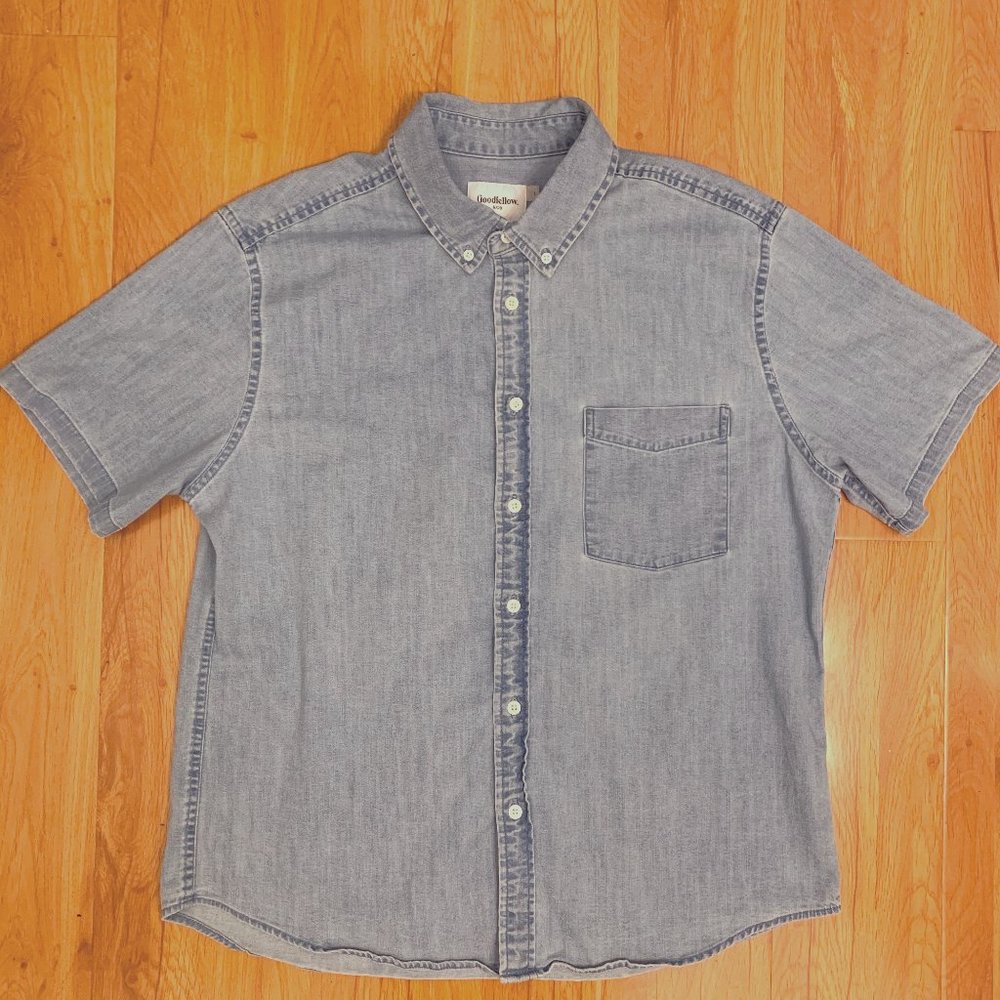 Goodfellow Jean Short Sleeve Button Up